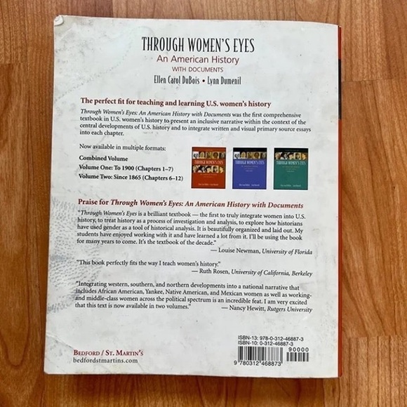 Through Women's Eyes: An American History 2nd Edition Carol DuBois Lynn Dumenil - Picture 2 of 2